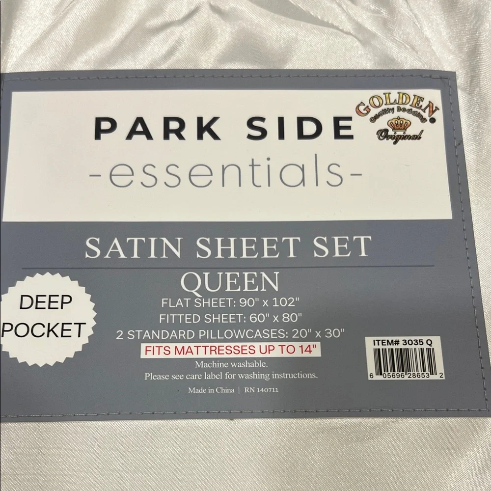 Satin Sheet Set - Queen - White